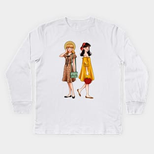 Cindy and Snow Kids Long Sleeve T-Shirt